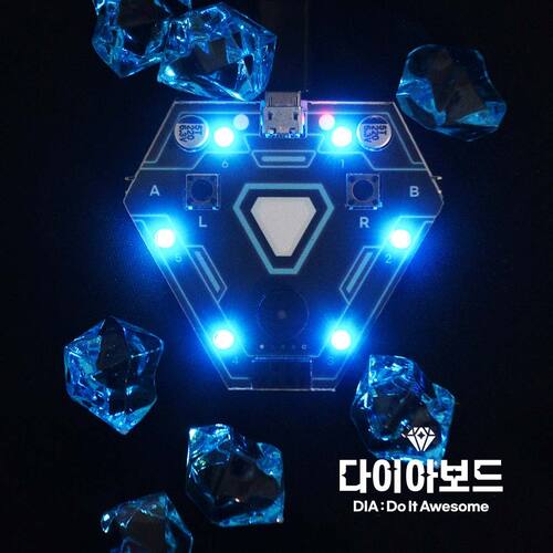 [세트] 다이아보드 (서보모터 1개 + 디씨모터 1개 기본 포함)